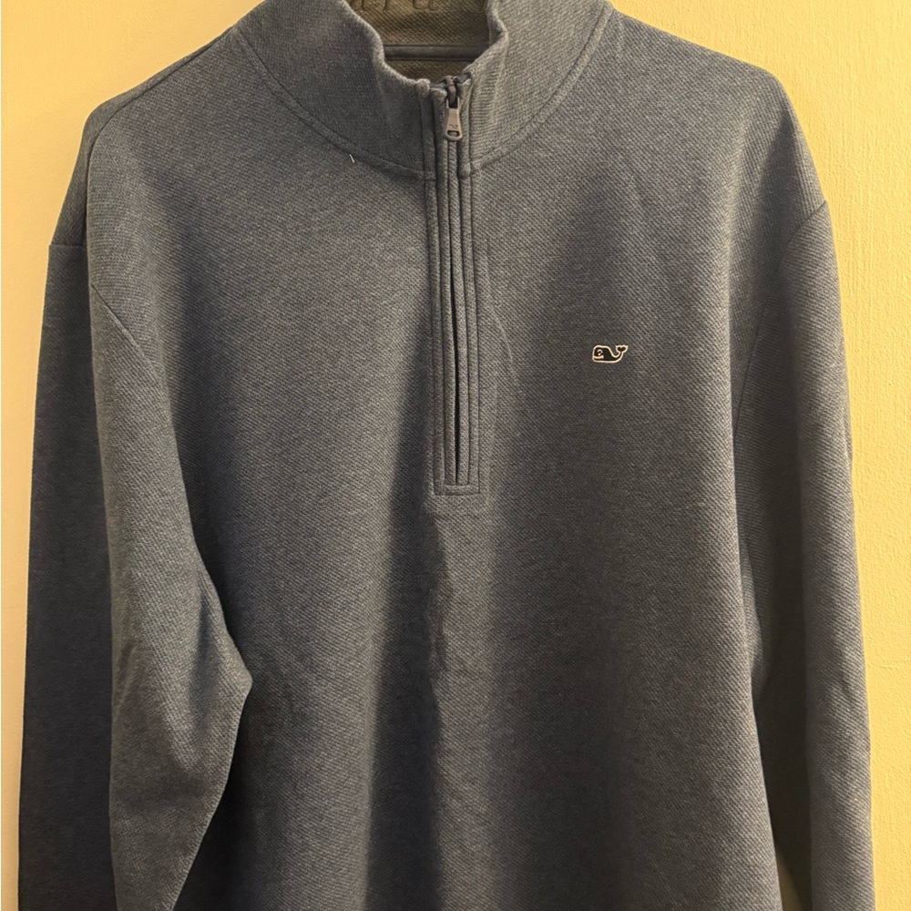 Vineyard Vines Navy Zip-Up Sweater